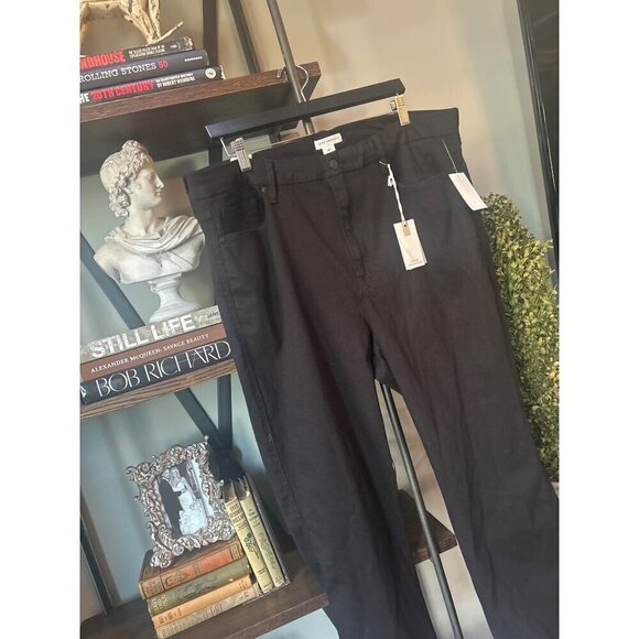 Good American Good Curve Straight Jeans Black001 Womens Size 22 - Picture 7 of 12